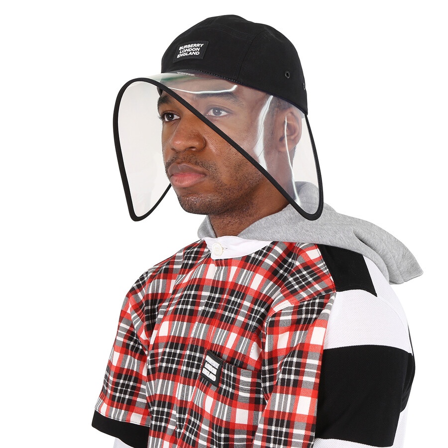 Burberry Clear Visor Hat Burberry Cotton Check Hat with Clear PVC Visor – I MISS YOU  main image 2