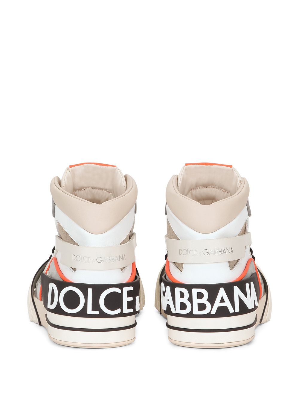 logo-patch panelled high-top sneakers - 3