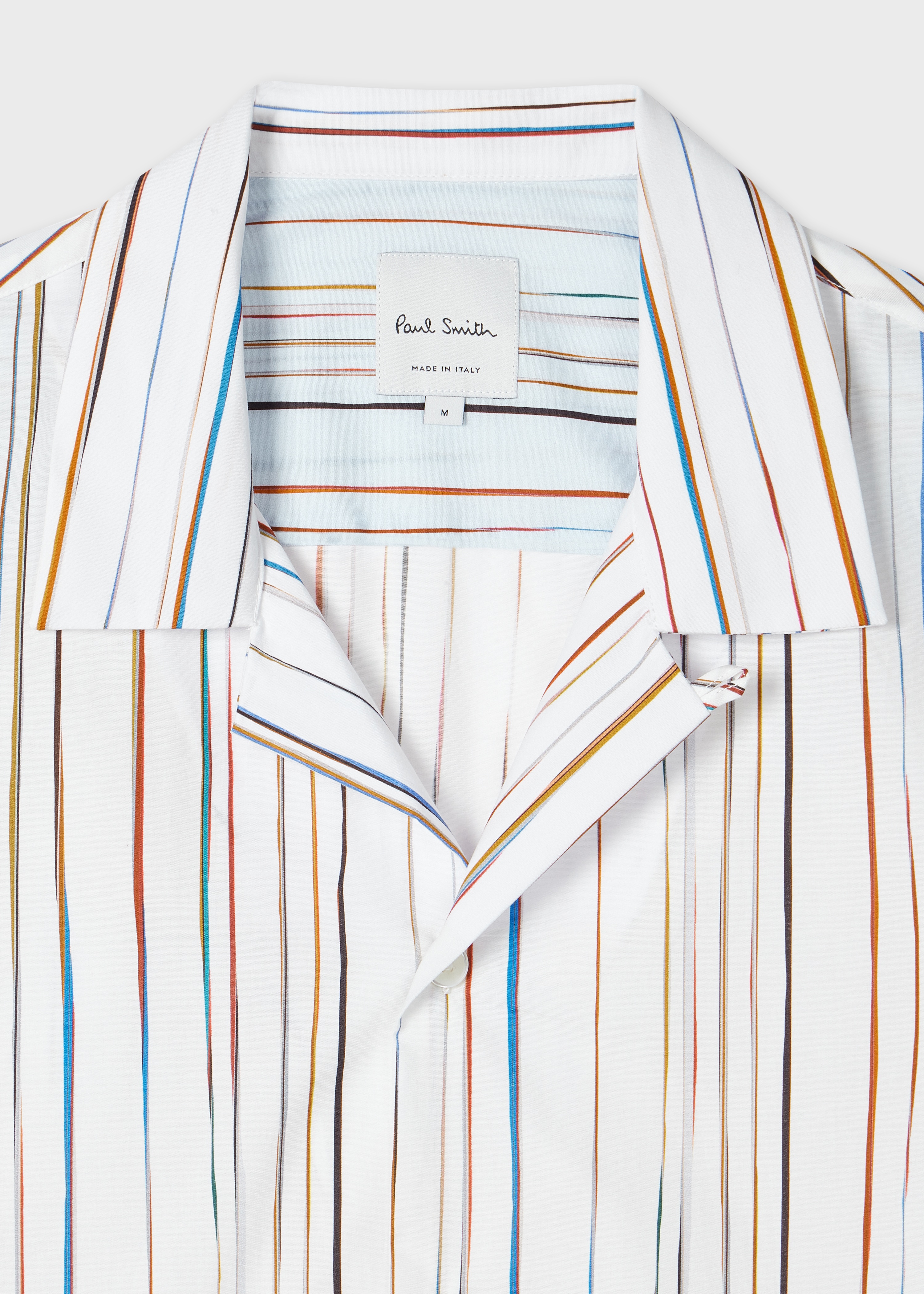 White 'Signature Pinstripe' Short-Sleeve Shirt - 4