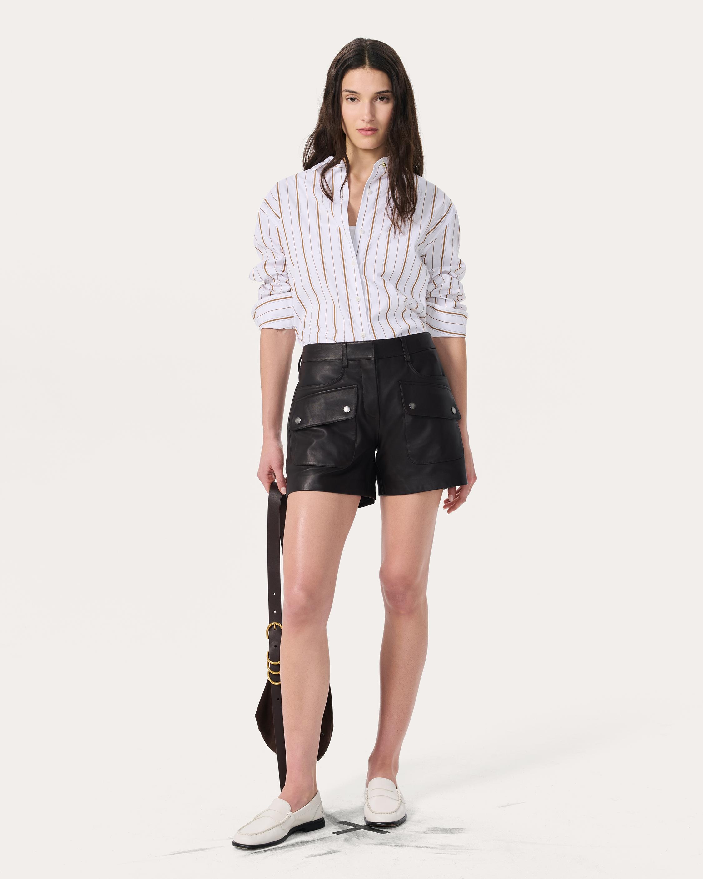 Aria Leather Shorts - 7