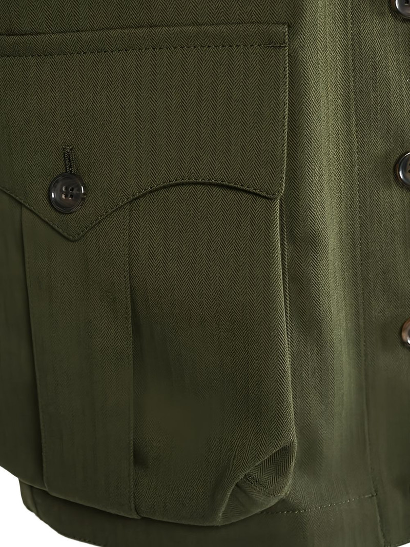 floral-trim flap-pocket vest 4