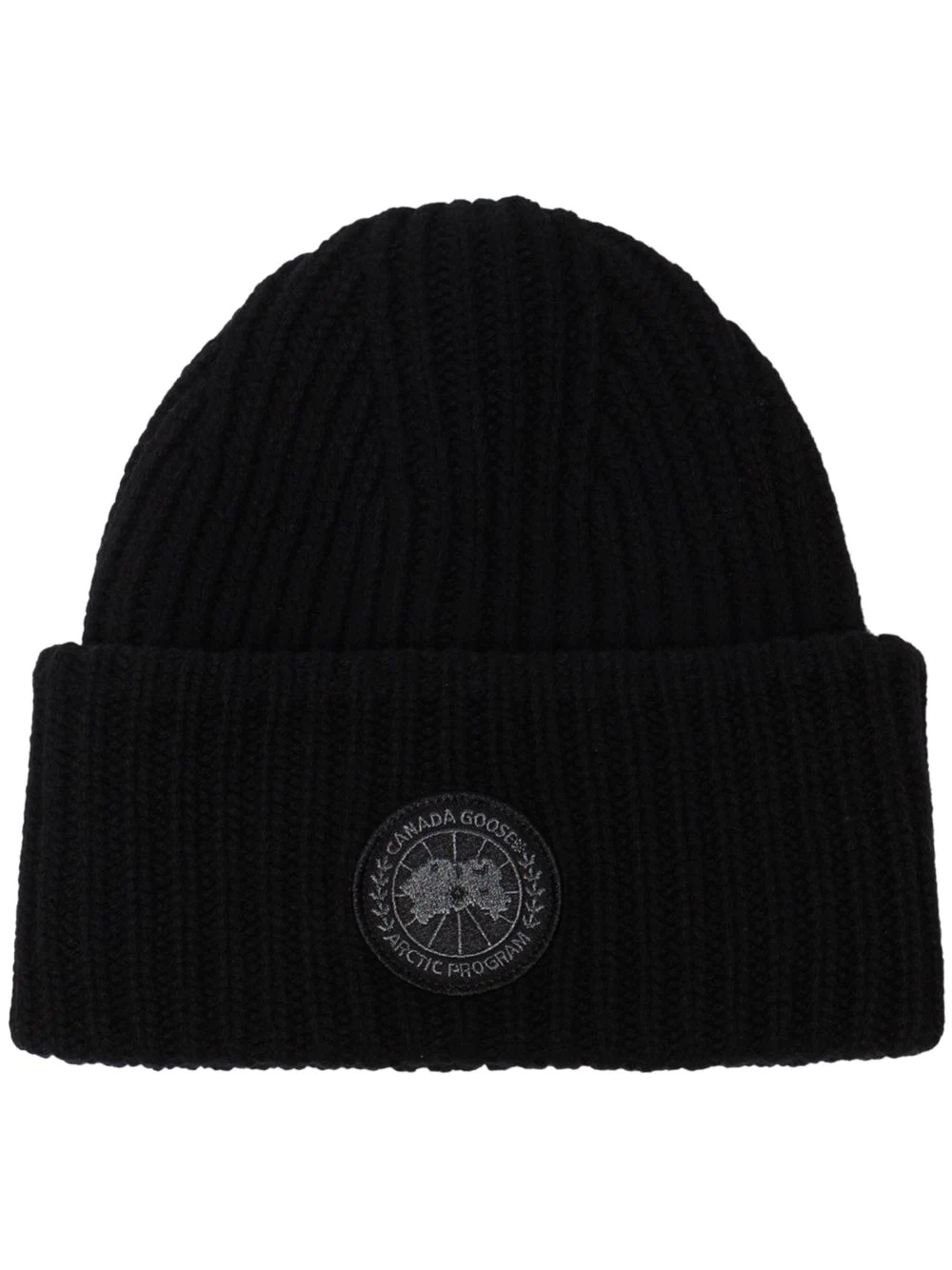 Disc patch ribbed beanie - 1