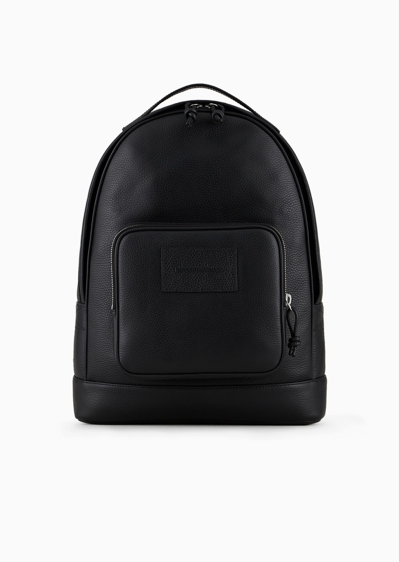 Rounded backpack in tumbled leather - 1