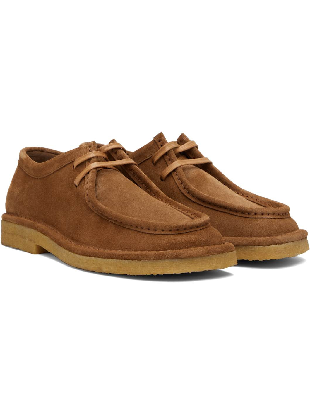 Tan Lace-Up Daddy Oxfords - 4