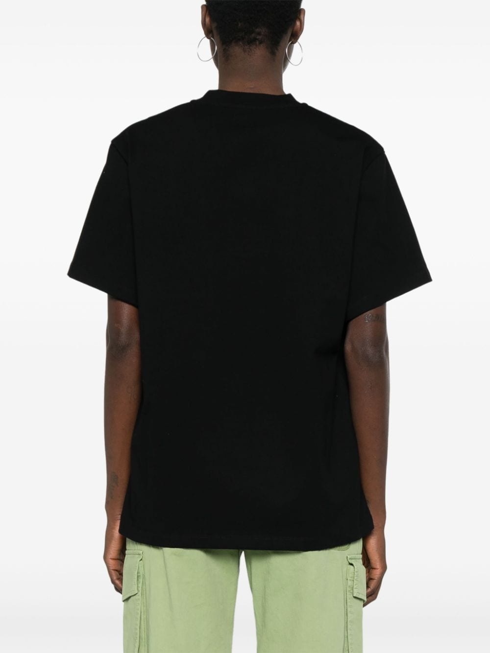 Tシャツ・カットソー STELLA MCCARTNEY COTTON T-SHIRT WITH CRYSTAL LOGO Stella McCartney crystal-logo cotton T-shirt | REVERSIBLE
