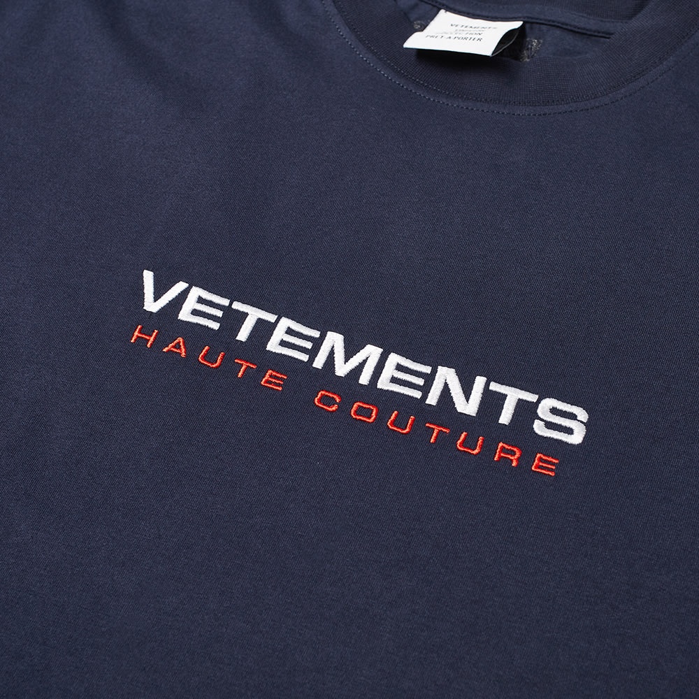 VETEMENTS Oversize Logo Haute Couture Tee - 2