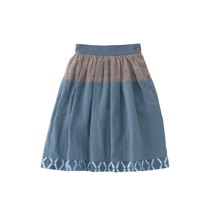 ELEVATION MID SKIRT (W.YARN-MULTI) BLUE - 1