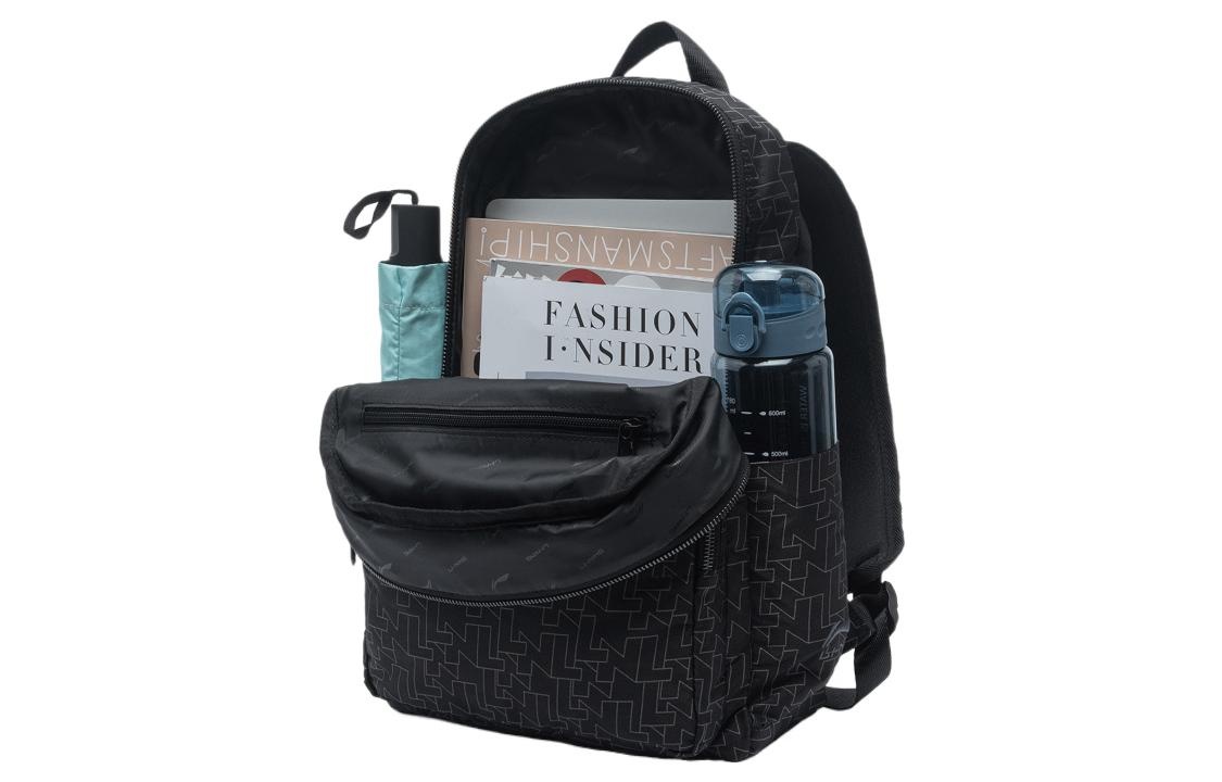 Li-Ning Lifestyle Graphic Backpack 'Black' ABST013-1 - 5
