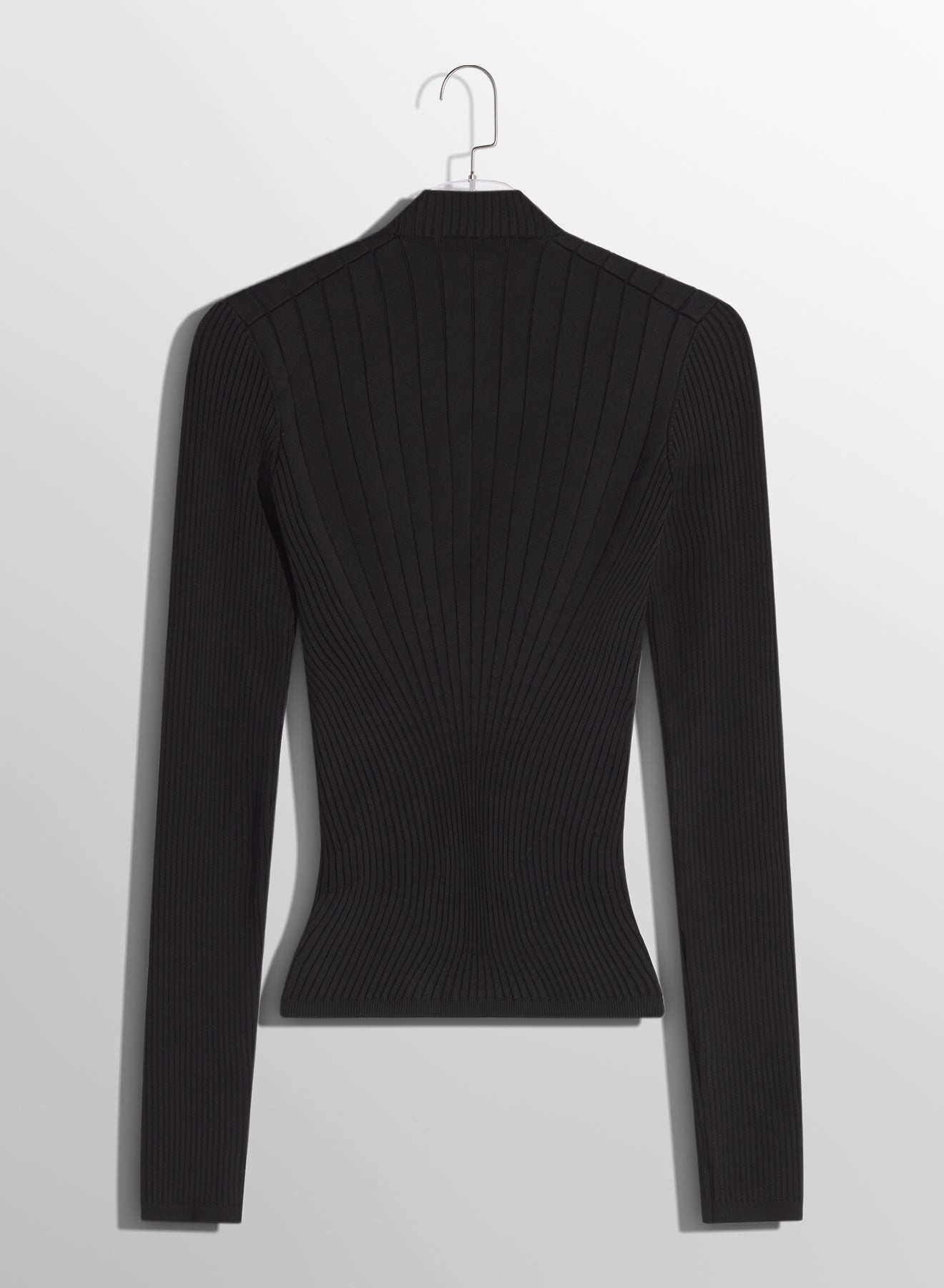 black sculpting knit top - 6