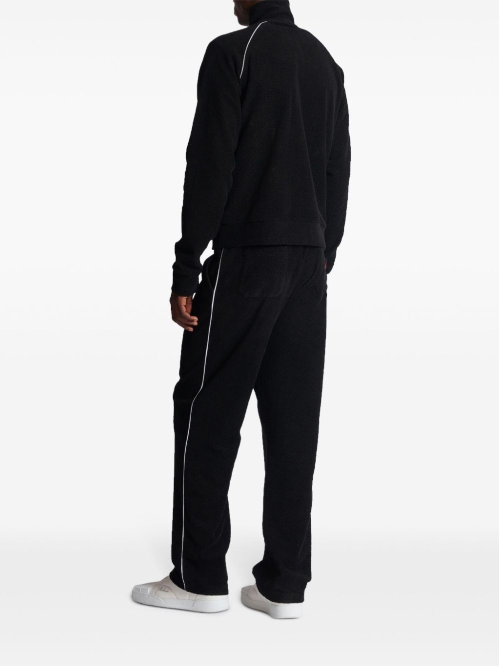 kiss-monogram jersey tracking jacket - 2