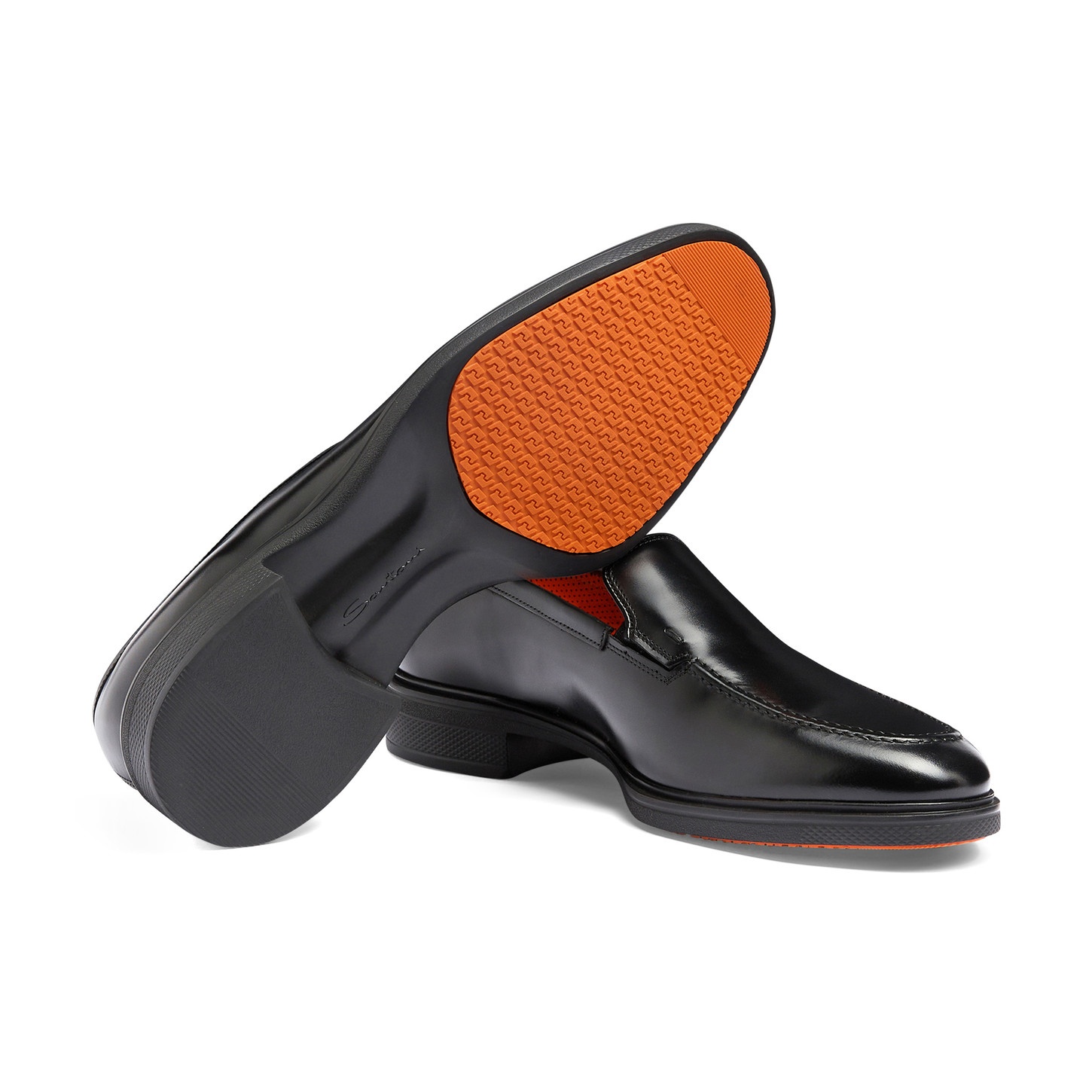 Men's black leather Easy loafer - 4