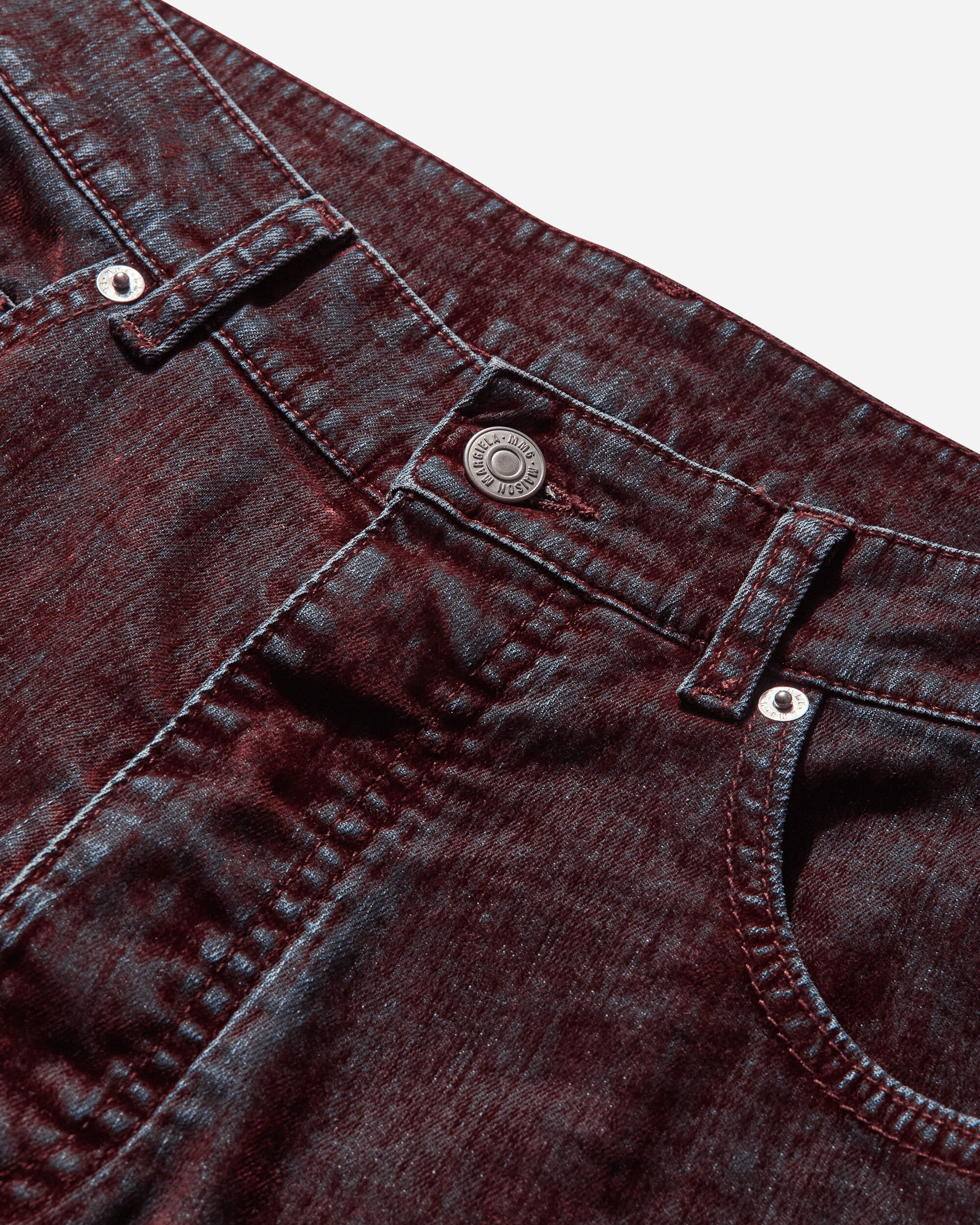 Men's Straight-Leg Jeans Bordeaux - 3