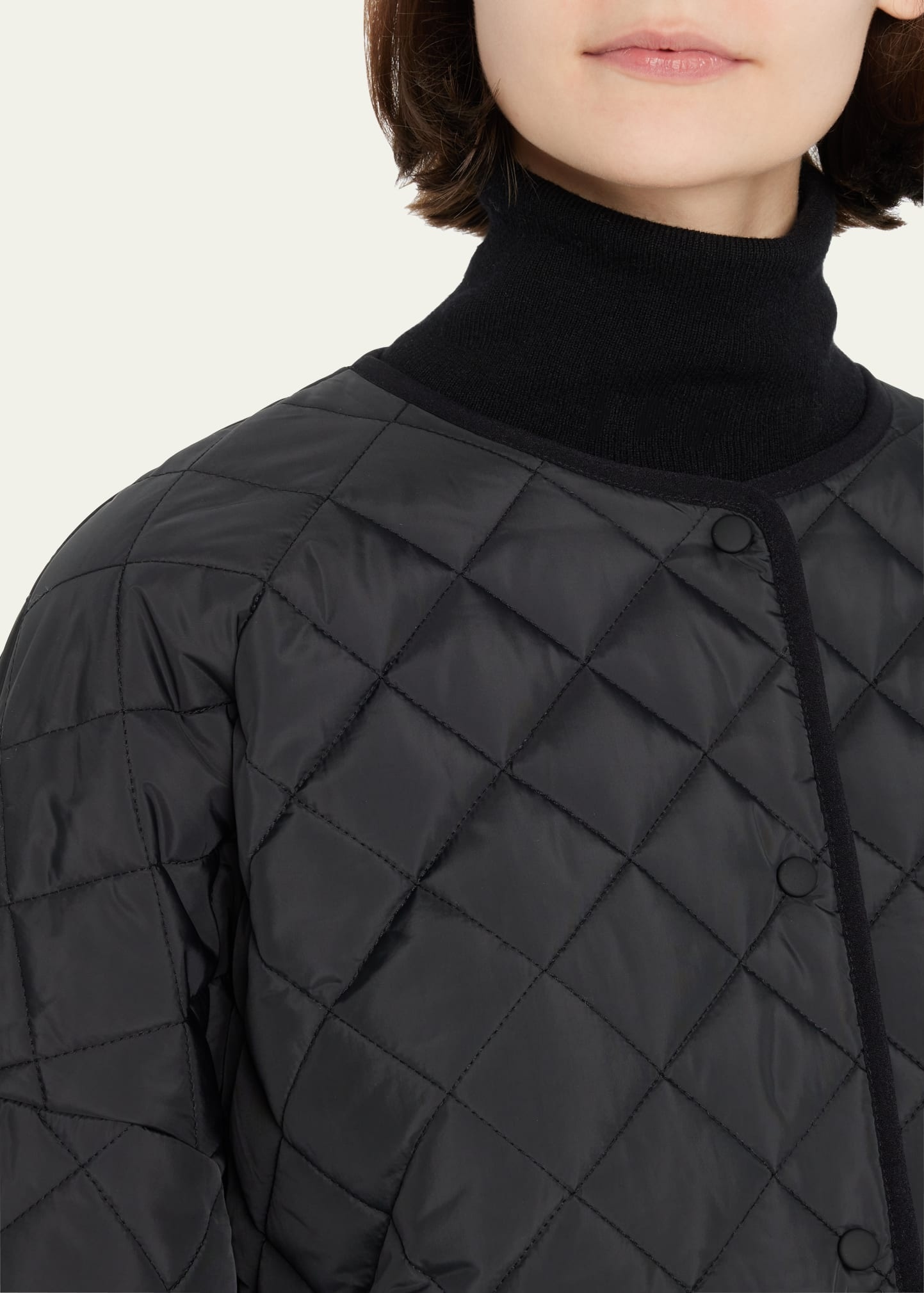 Water-Resistant Quilted Oversize Jacket - 5
