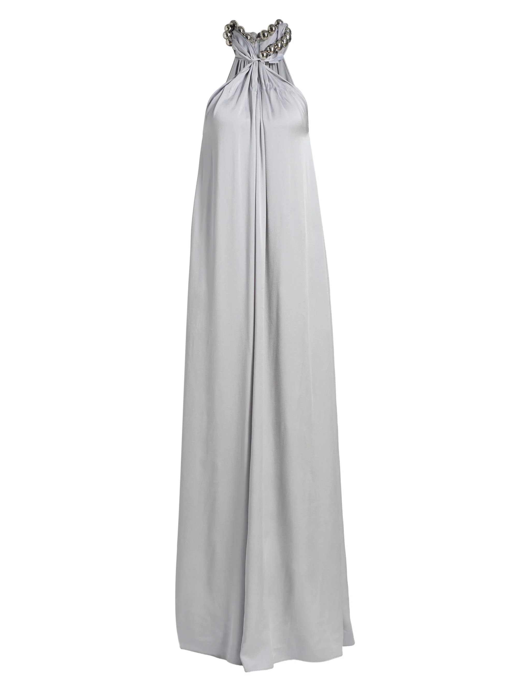 Women's Sphere Embellished Halter Gown - Pearl Blue - 1