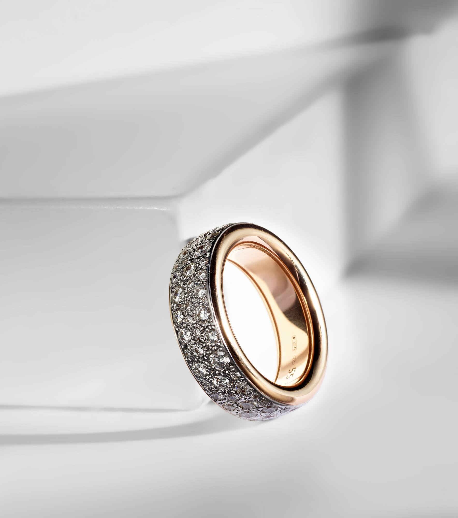 Iconica 18kt rose gold ring with diamonds - 5