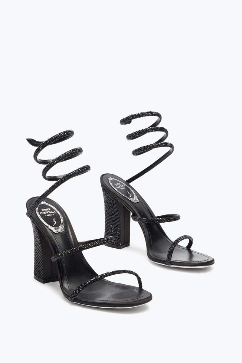 CLEO TOTAL BLACK SANDAL WITH SOUL HEEL 105 2