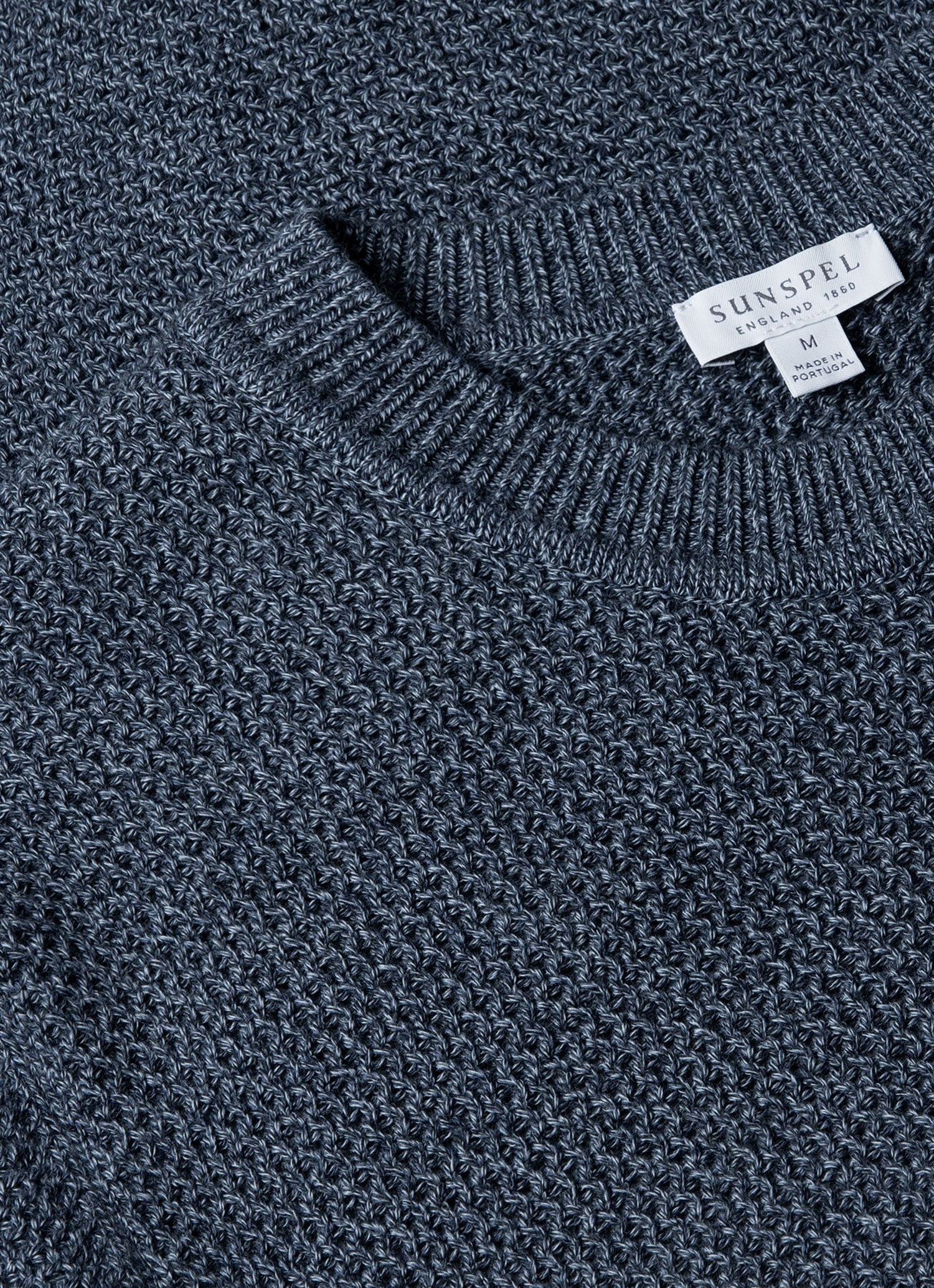 Honeycomb Cotton Crew Neck Jumper - 4