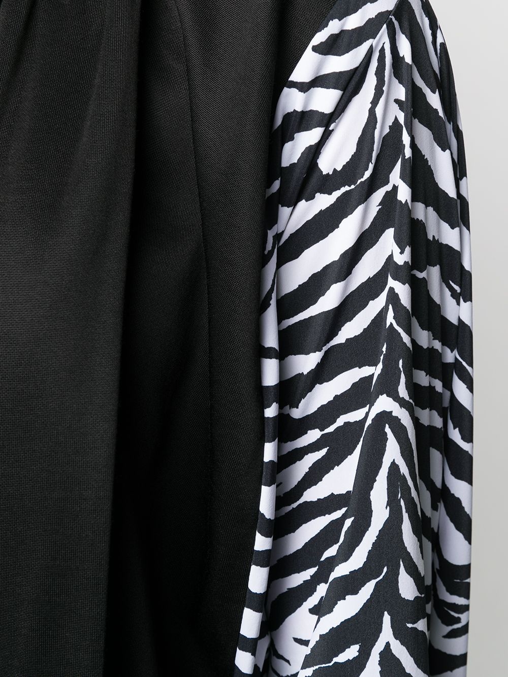 zebra-print panelled dress - 5