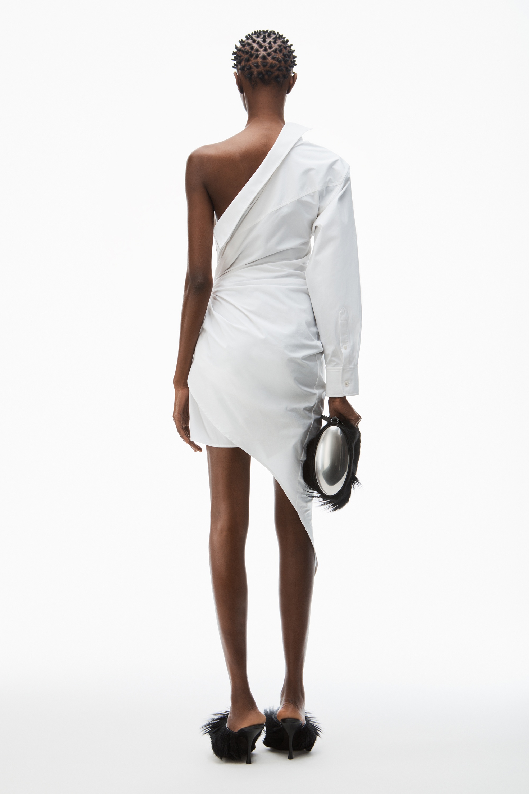 tailored asymmetric midi dress - 5