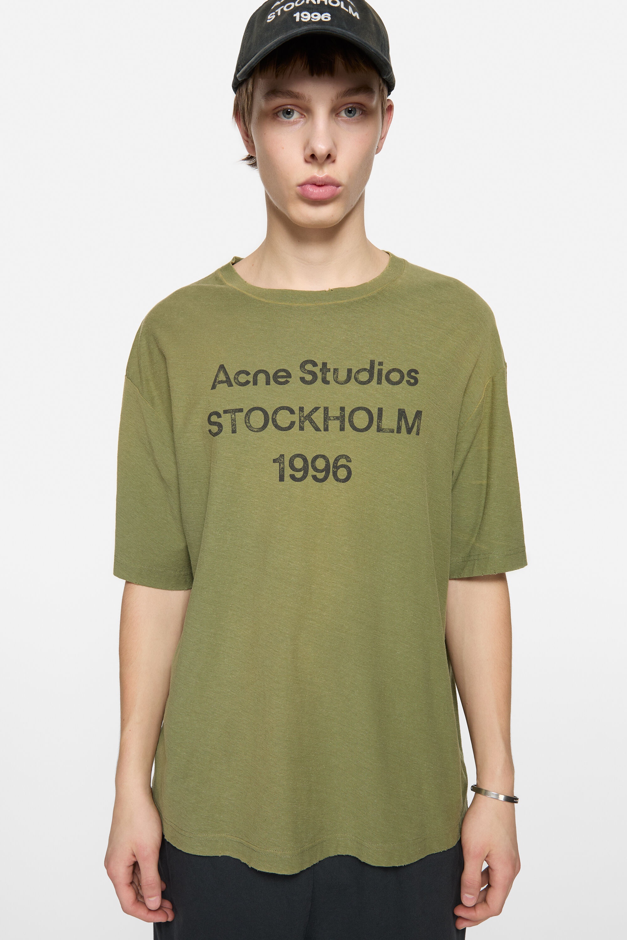 Logo t-shirt - Relaxed fit - Olive green - 4