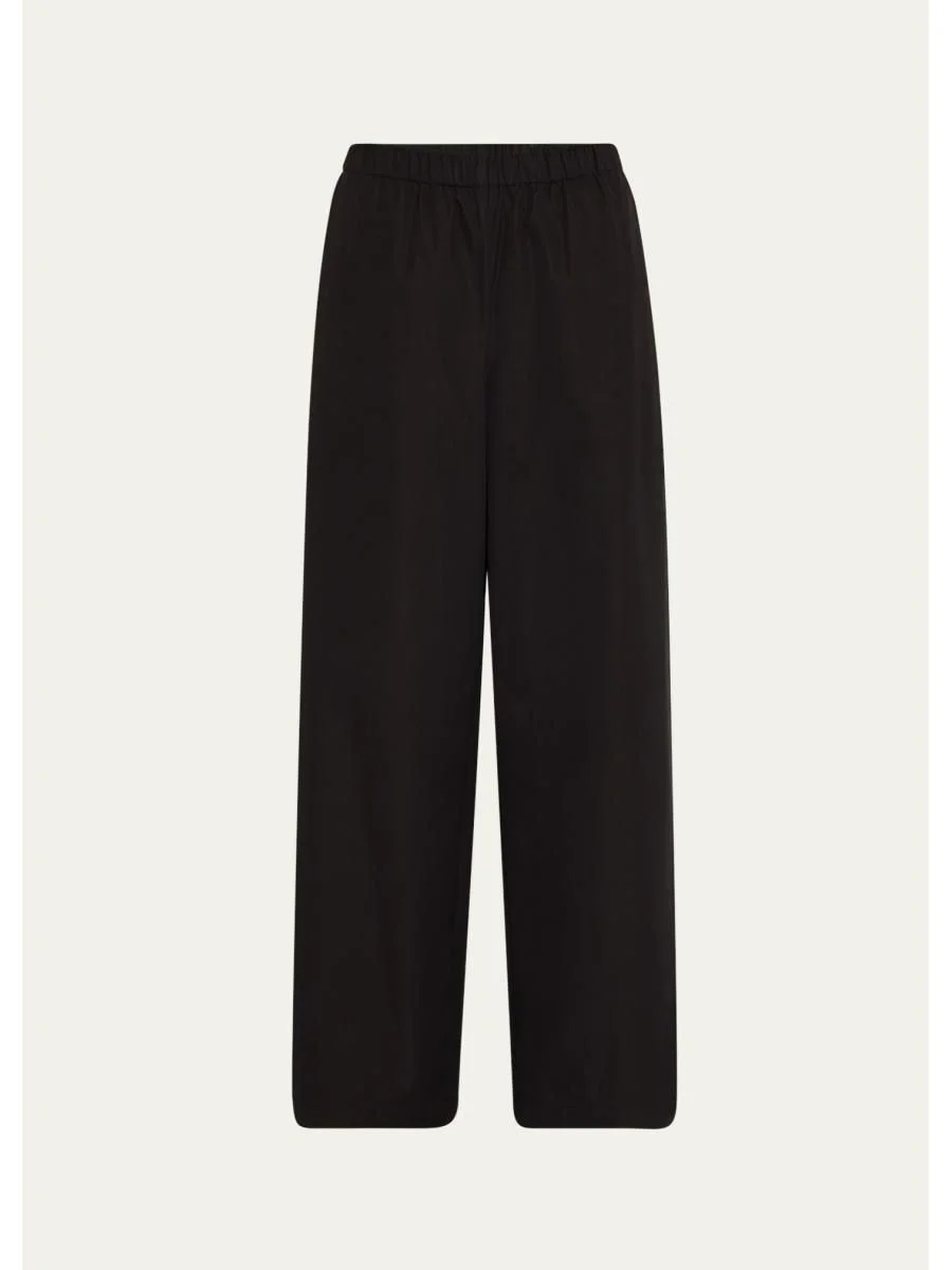 Riverside Wide-Leg Organic Cotton Poplin Pants - 1