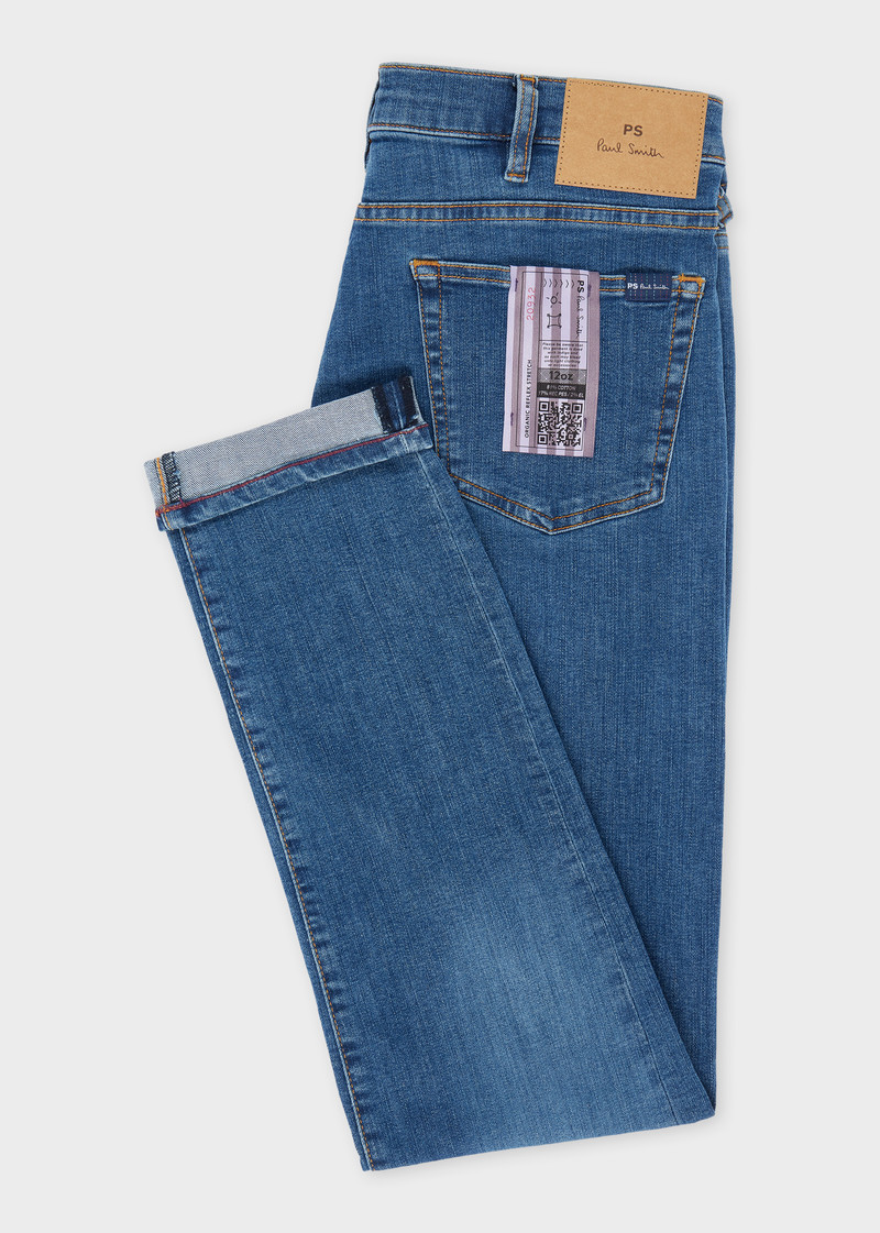 Paul Smith Slim-Fit Blue Wash 'Organic Reflex Stretch' Jeans outlook