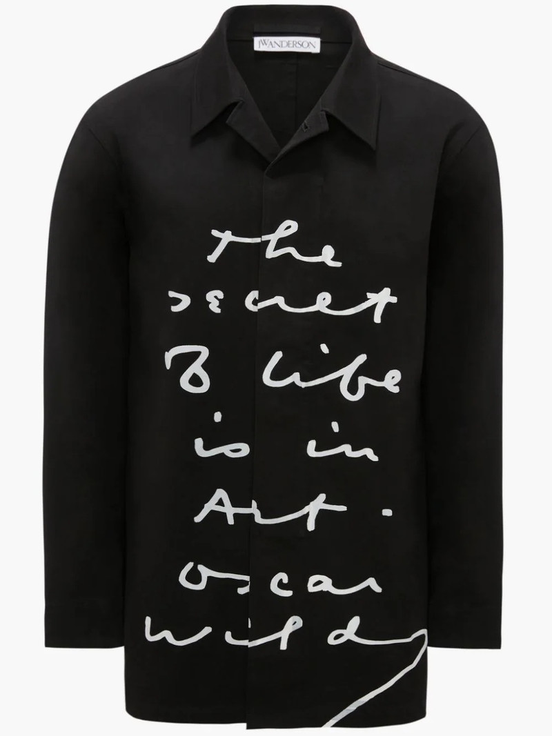 OSCAR WILDE CAPSULE: QUOTE PRINT RELAXED FIT OVERSHIRT 1