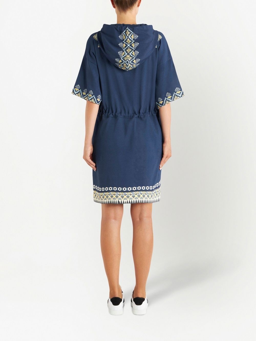 embroidered-design hooded dress - 3