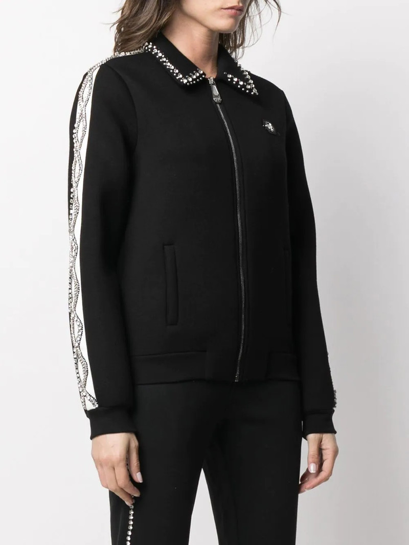 logo zipped bomber jacket 3