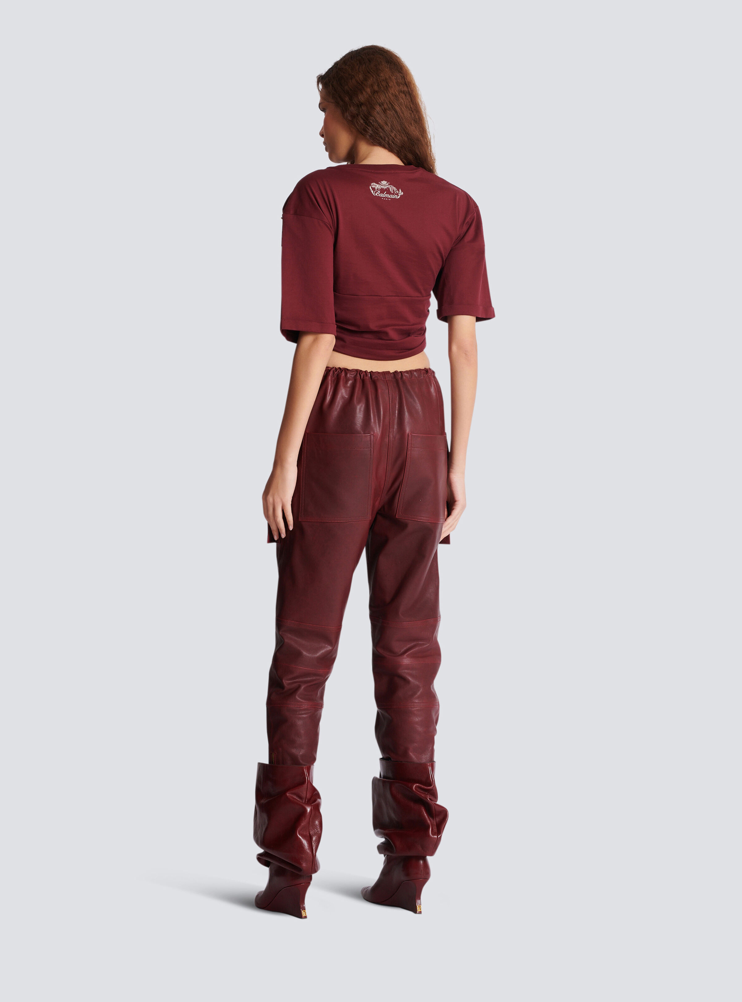 Cropped tie T-shirt - 4