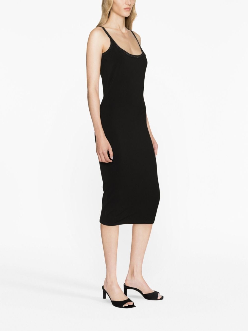 crystal-embellished jersey dress - 4