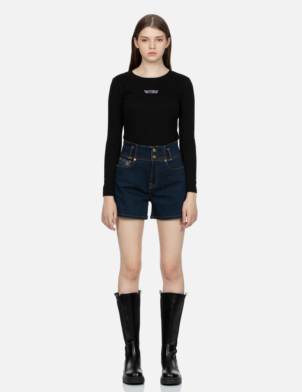 OUTLINE LOGO EMBROIDERY SLIM FIT TOP - 5
