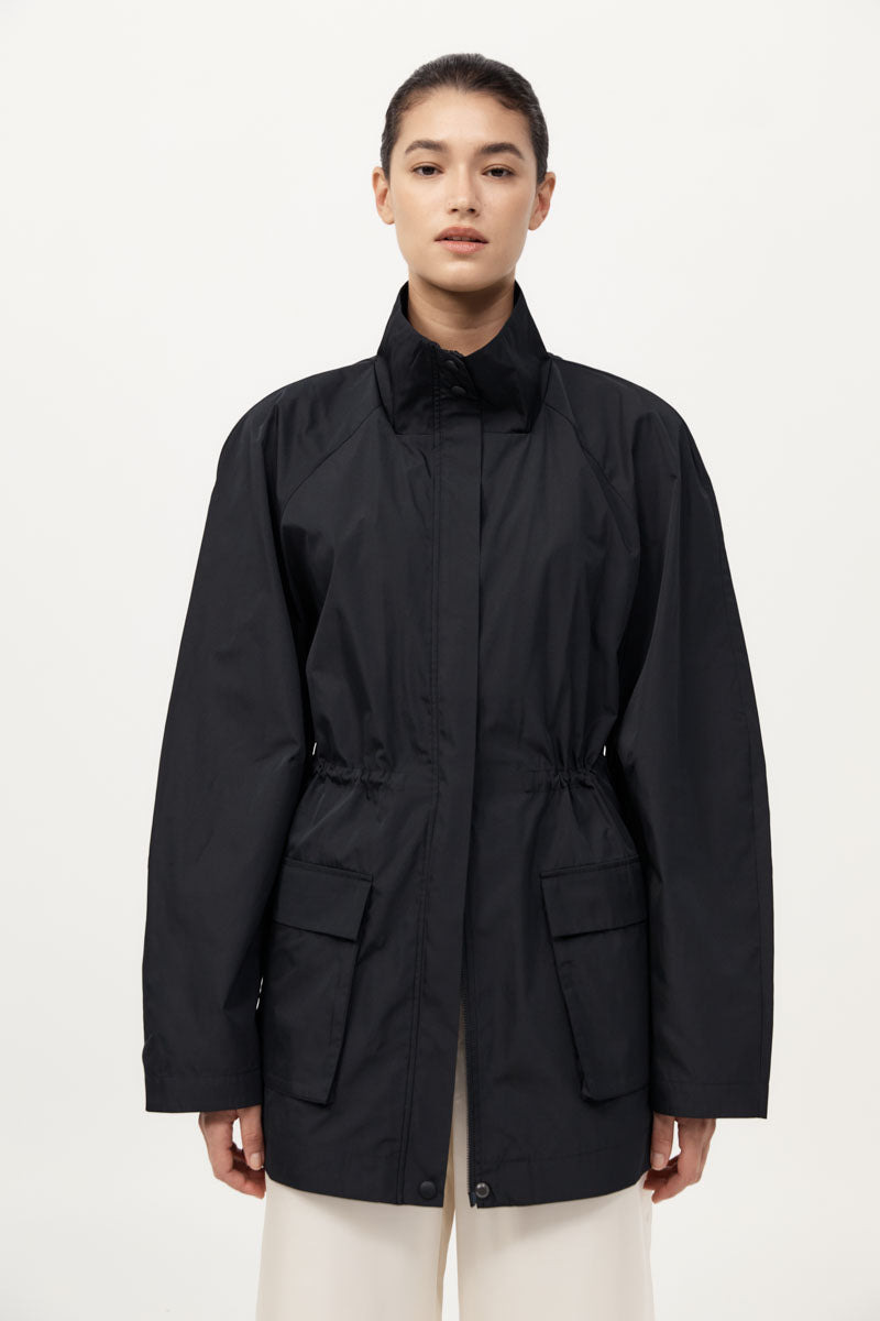 Paper Taffeta Parka - Black - 3