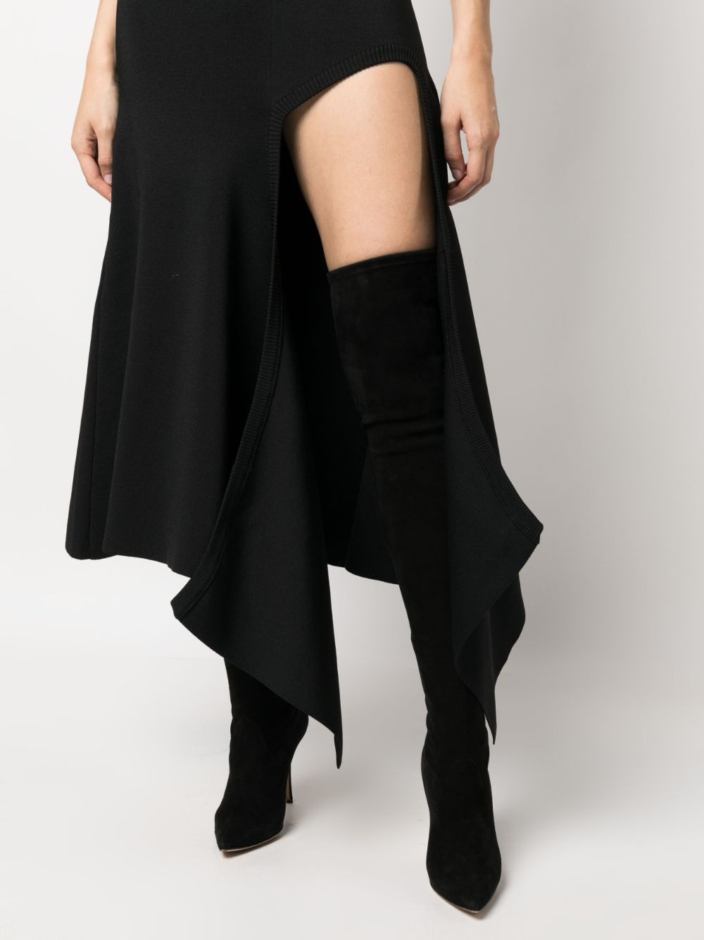 side-slit sleeveless dress - 5