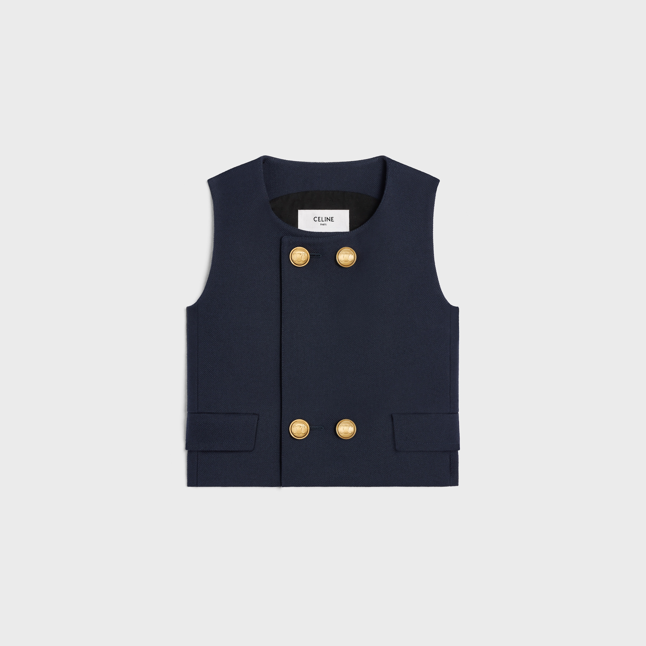 top in double faced wool tricotine - 1