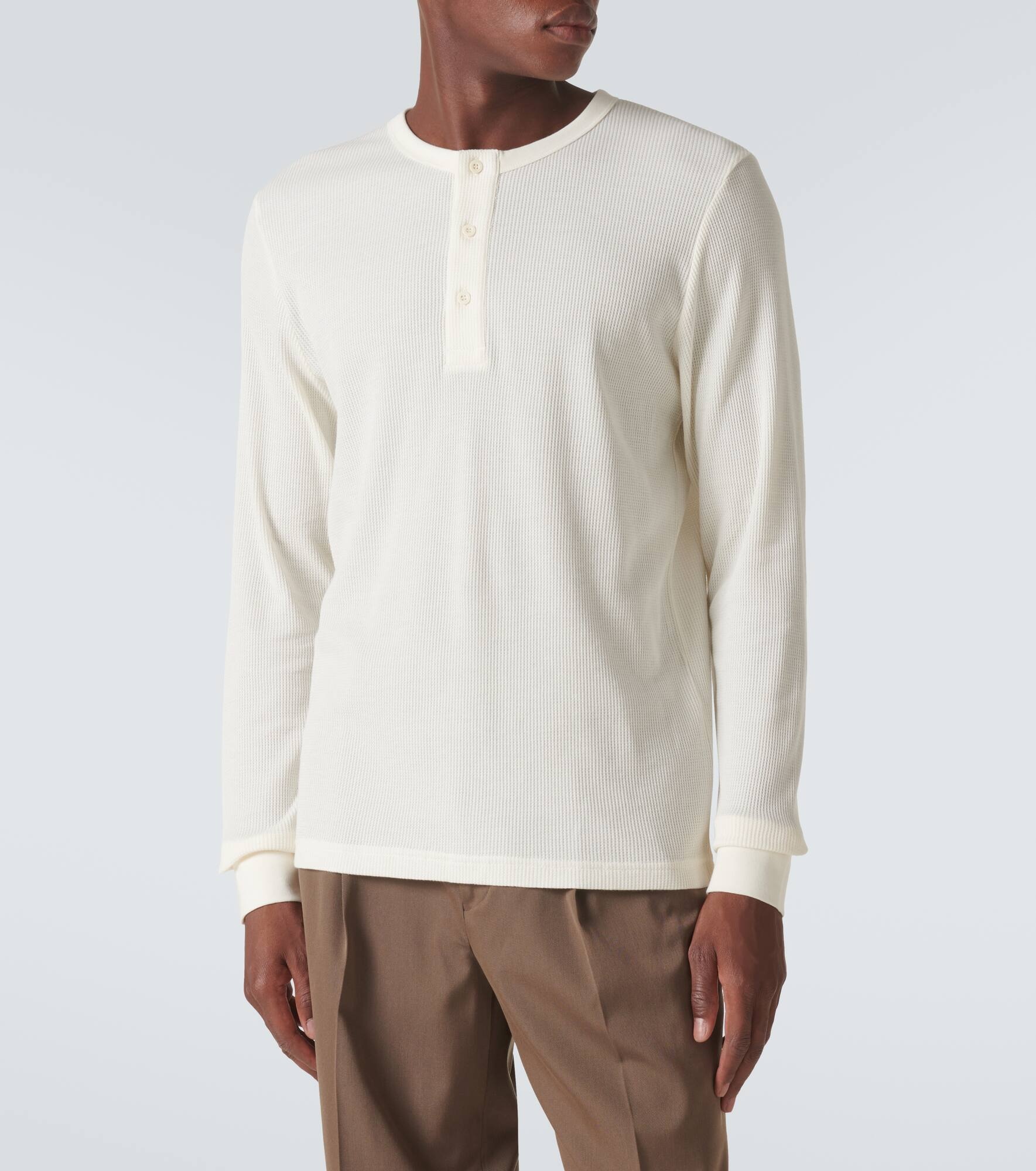 Cotton Henley shirt - 3