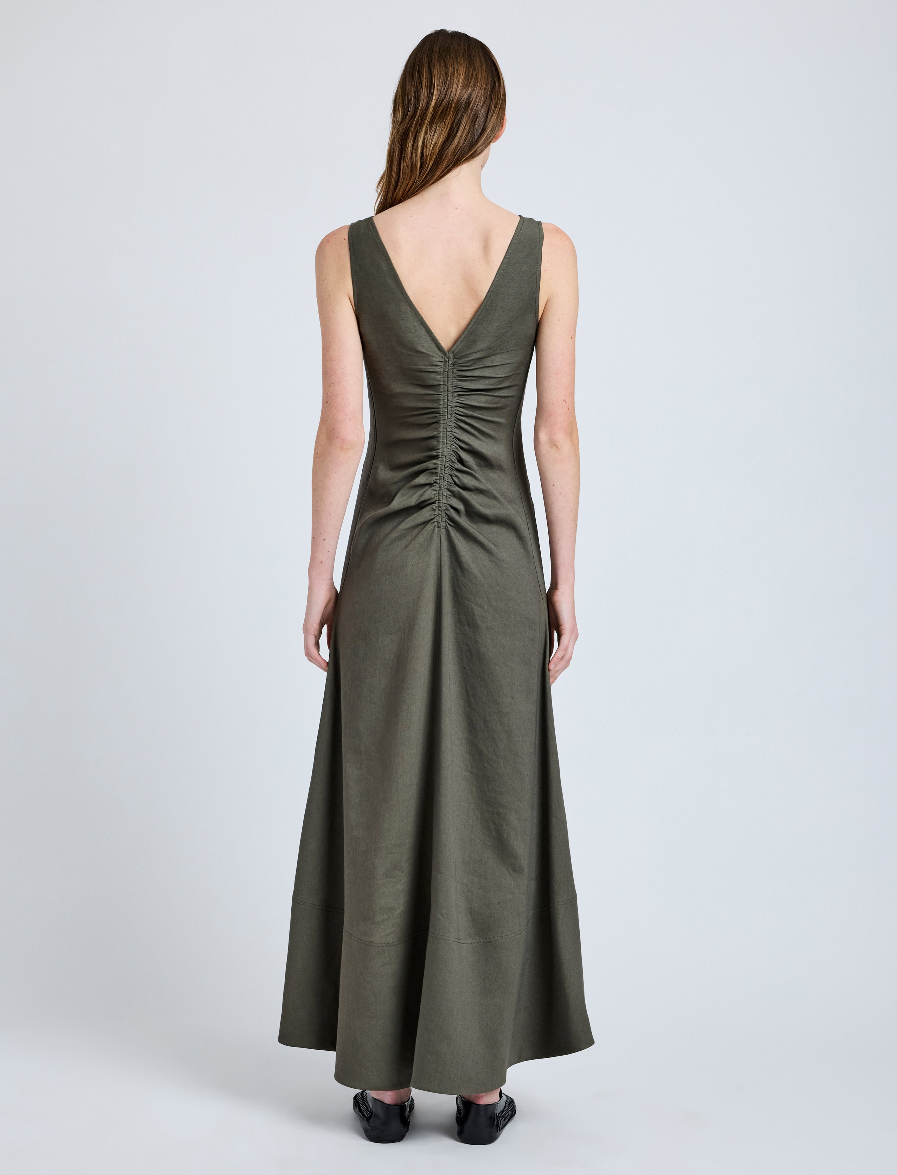 Remi Dress in Eco Stretch Linen Viscose - 4