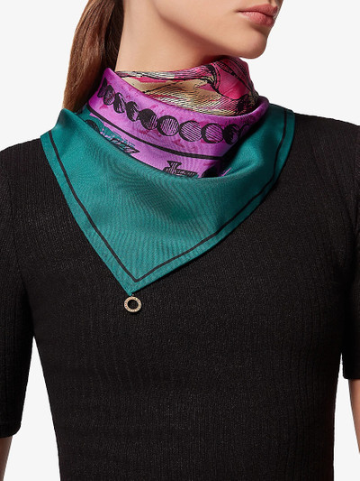BVLGARI AVGVSTVS graphic-print silk-twill scarf outlook