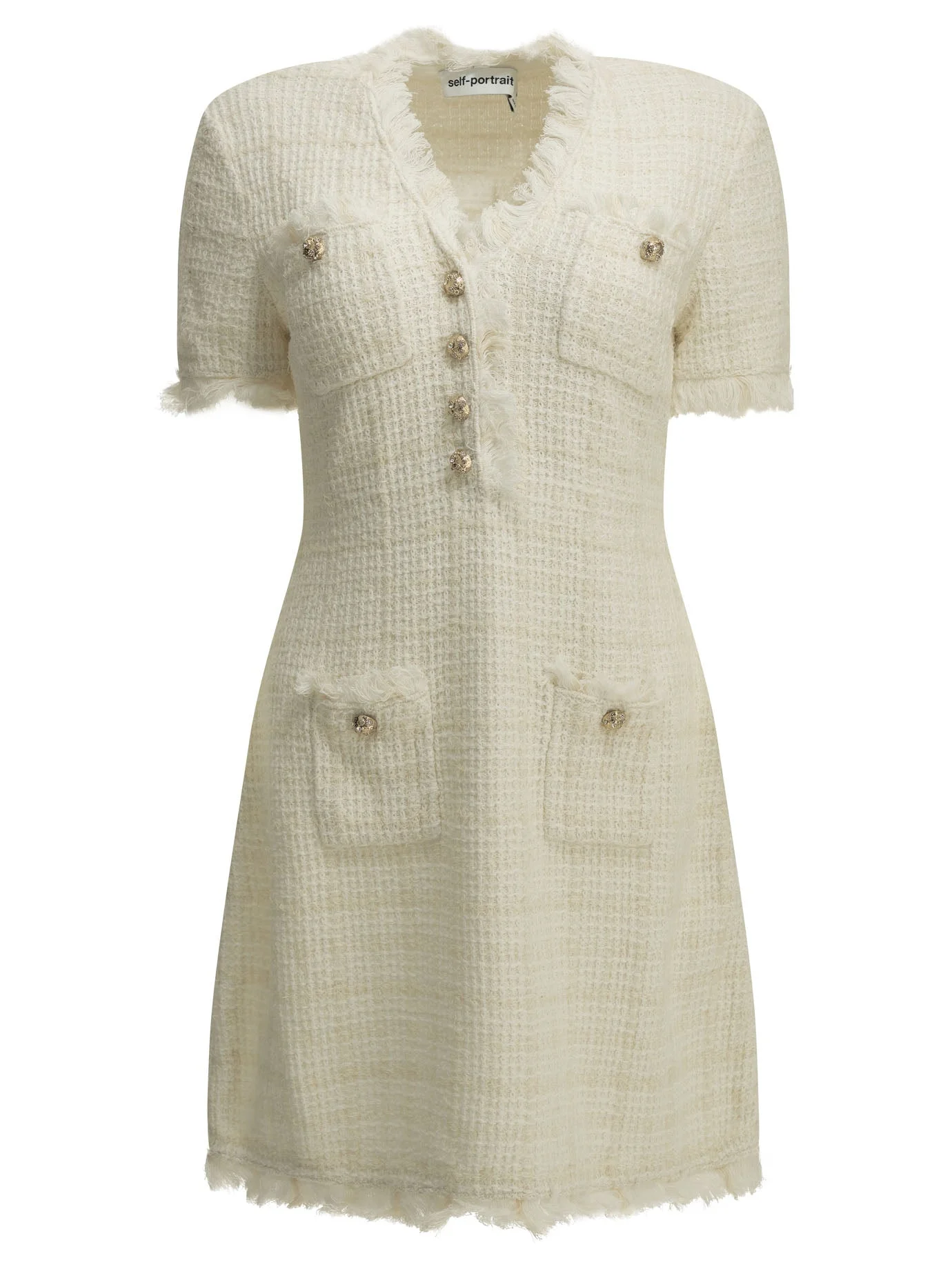 Self-portrait Short Sheath Dress White Women - 1