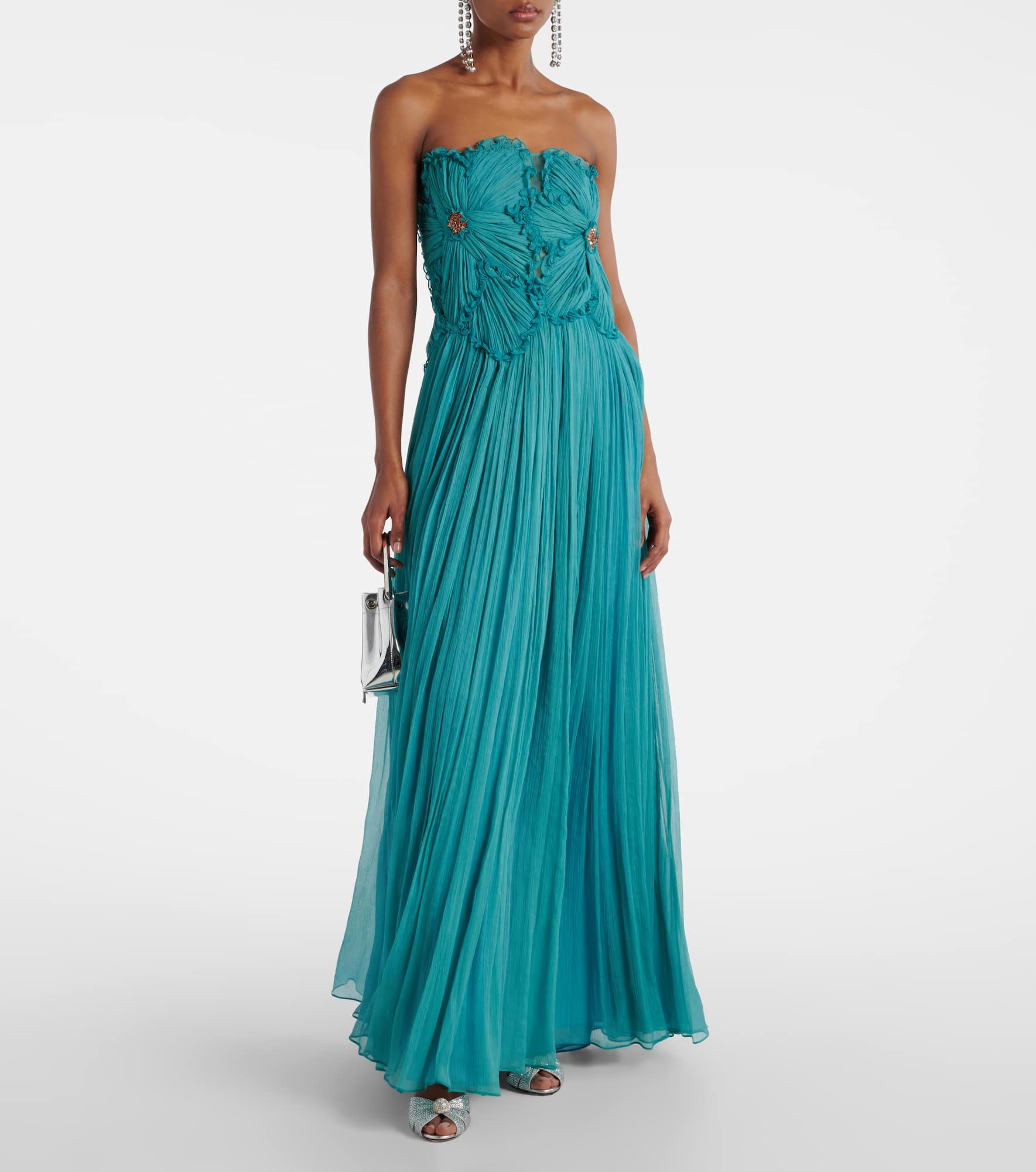 Adamaris embellished silk-blend chiffon gown - 2