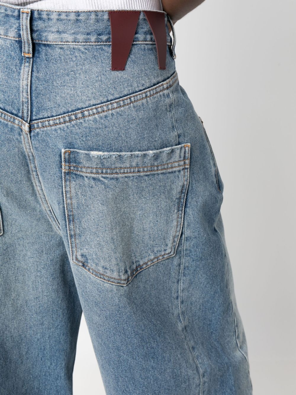 Ines asymmetric wide-leg jeans - 5