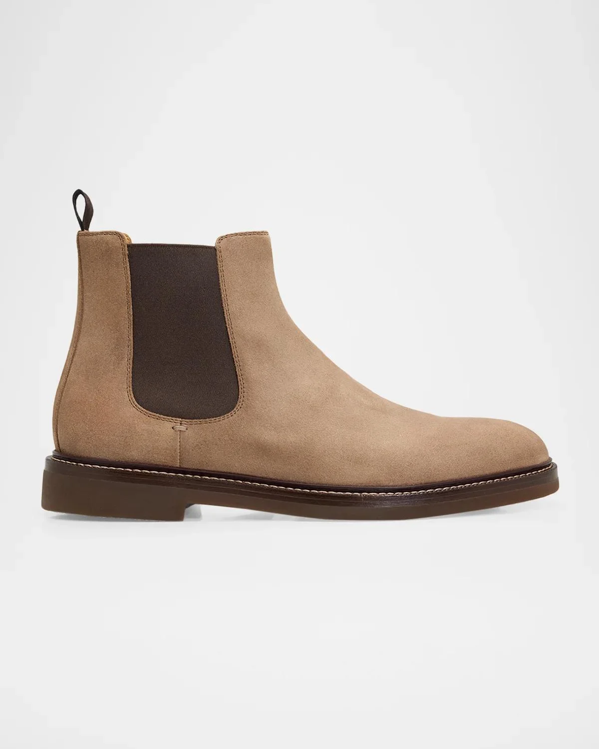 Men's Suede Rubber-Sole Chelsea Boots - 1
