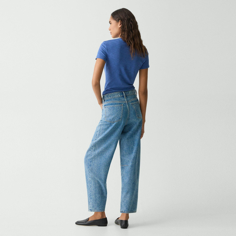 Theory Cropped Barrel Pant in Relaxed Denim outlook