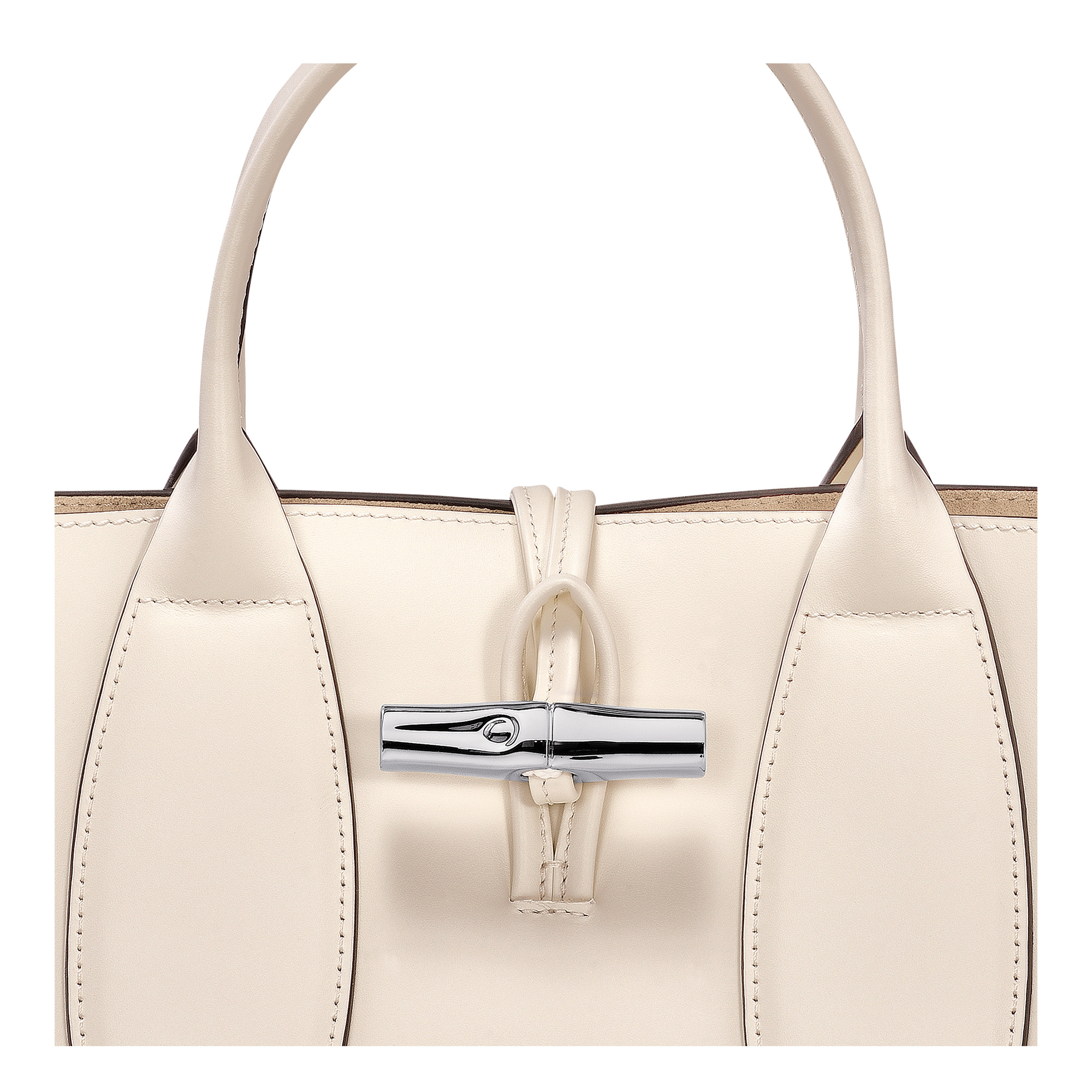 Le Roseau M Handbag Ecru - Leather - 3