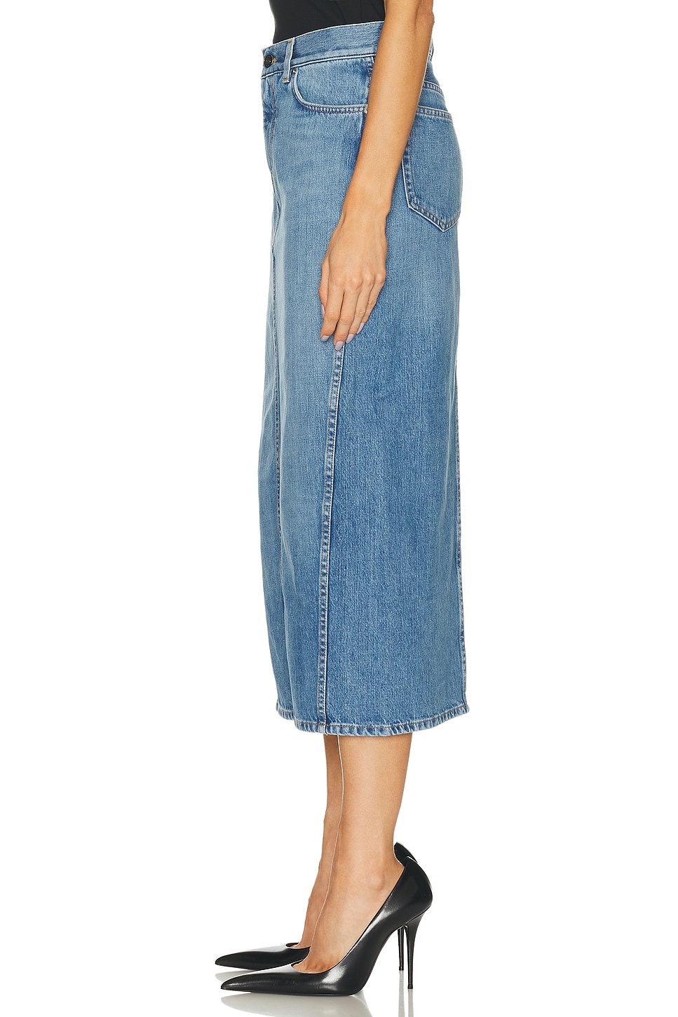 Long Denim Skirt - 4