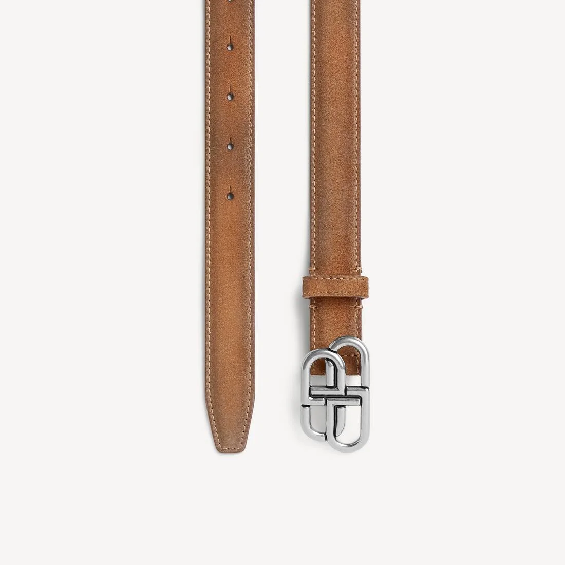 Women's Bb Thin Belt in Camel - 1