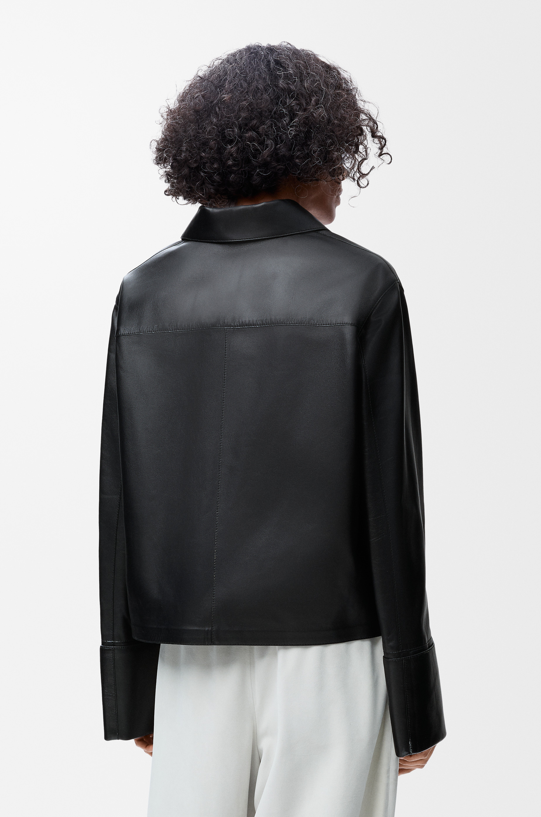 Turn-up jacket in nappa lambskin - 4