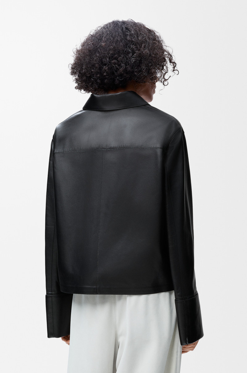 Turn-up jacket in nappa lambskin 4