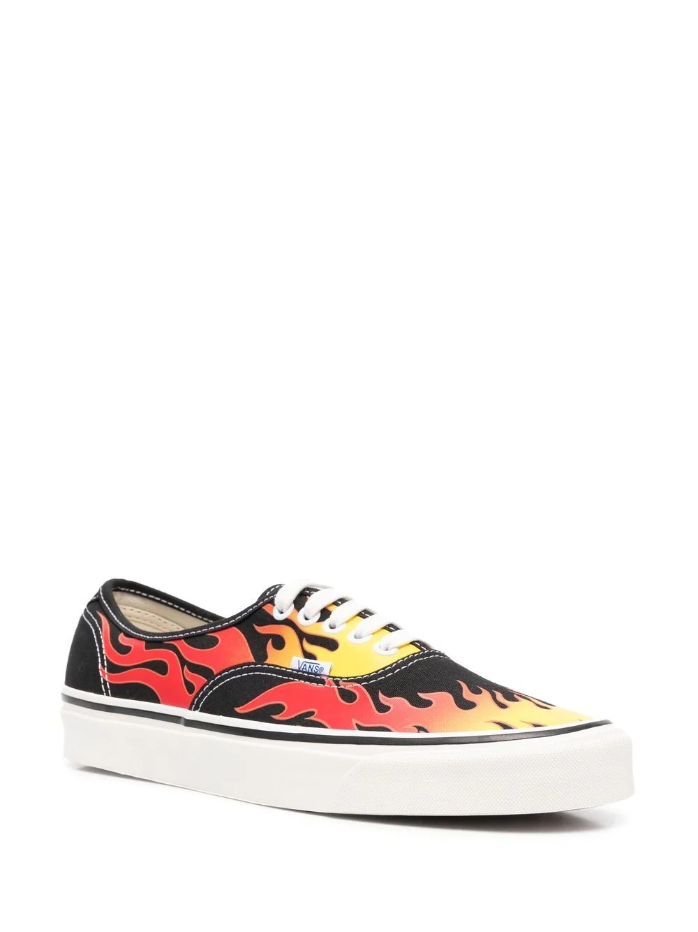 flame-print low-top sneakers - 2