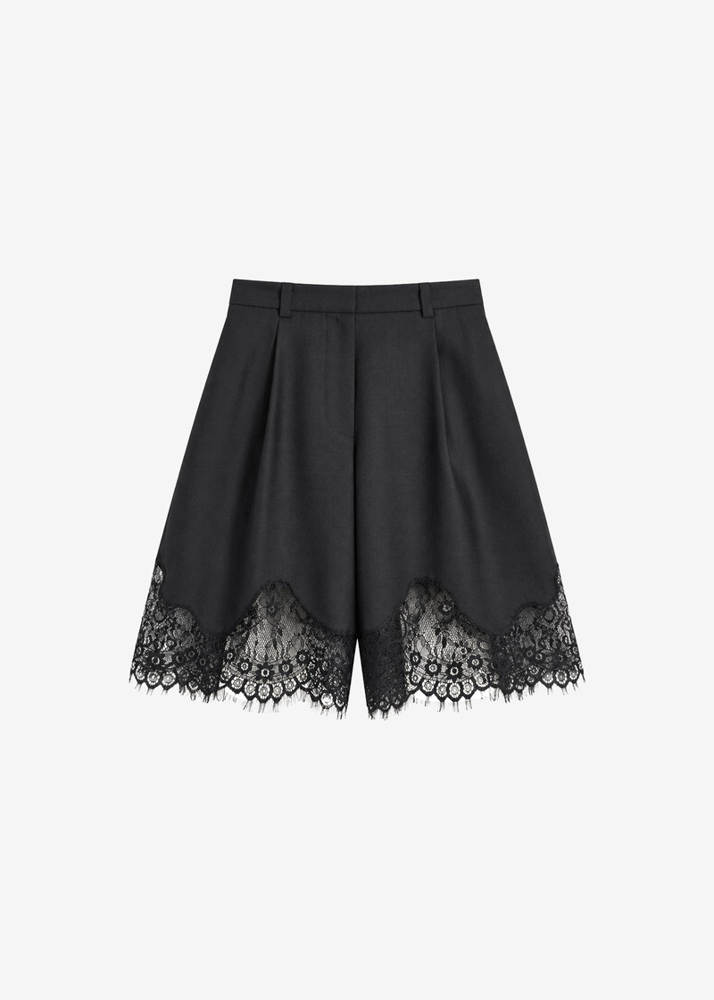 Lido Lace Bermuda Shorts - Dark Grey 1